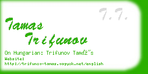 tamas trifunov business card